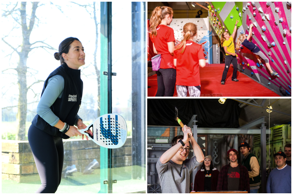Padel Shift, Boulders, Eat Sleep Axe